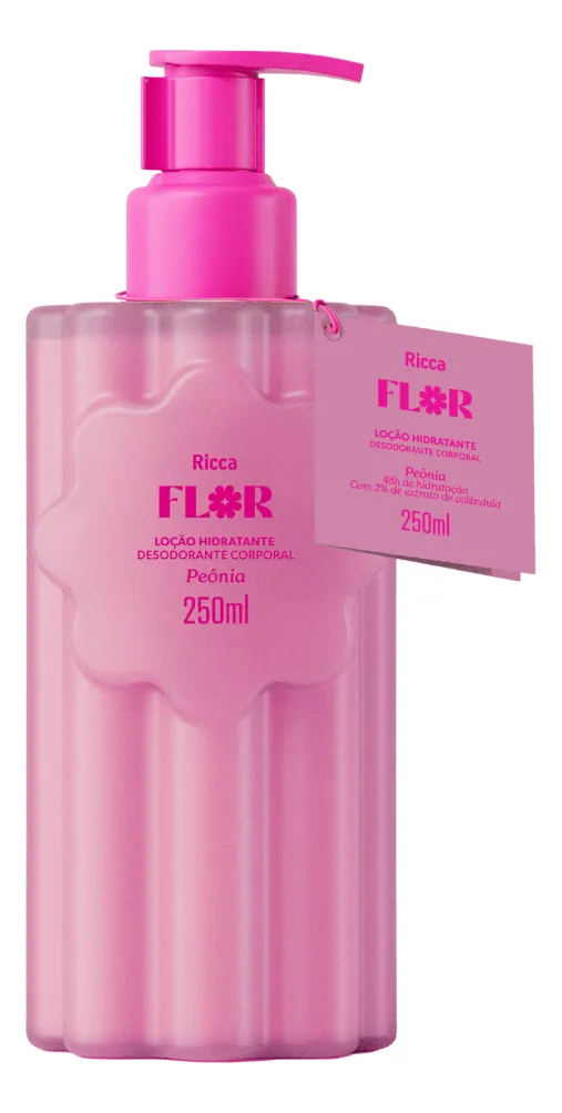 LOÇÃO HIDRATANTE DEO CORPORAL RICCA FLOR PEÔNIA 250ML